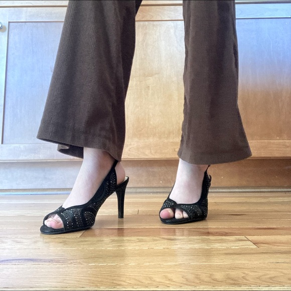 Prom Heels Charter Club Alexiaa Beautiful Womens Evening Size 8 Black lace - Picture 3 of 10